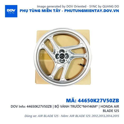 44650K27V50ZB | BỘ VÀNH TRƯỚC*NH146M* | HONDA AIR BLADE 125 — 44650K27V50ZB