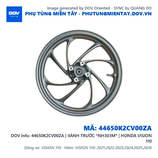 44650K2CV00ZA | VÀNH TRƯỚC *NH303M* | HONDA VISION 110 — 44650K2CV00ZA