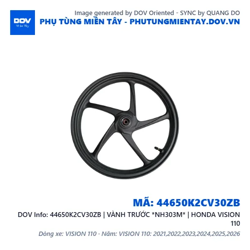 44650K2CV30ZB | VÀNH TRƯỚC *NH303M* | HONDA VISION 110 — 44650K2CV30ZB