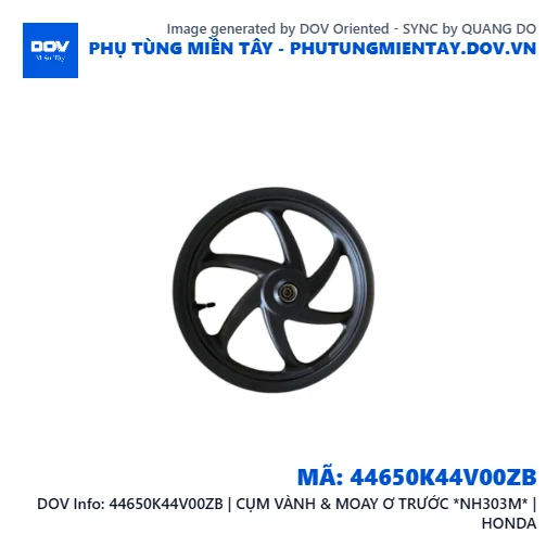 44650K44V00ZB | CỤM VÀNH & MOAY Ơ TRƯỚC *NH303M* | HONDA — 44650K44V00ZB