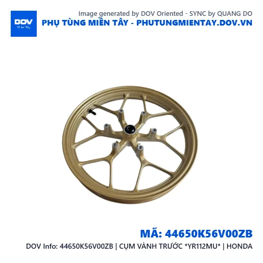 44650K56V00ZB | CỤM VÀNH TRƯỚC *YR112MU* | HONDA  — 44650K56V00ZB