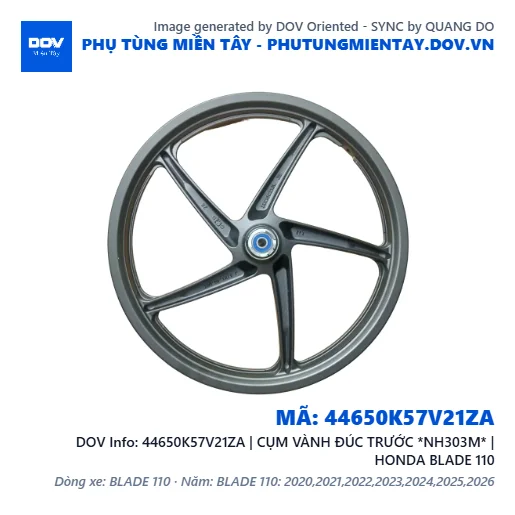 44650K57V21ZA | CỤM VÀNH ĐÚC TRƯỚC *NH303M* | HONDA BLADE 110 — 44650K57V21ZA