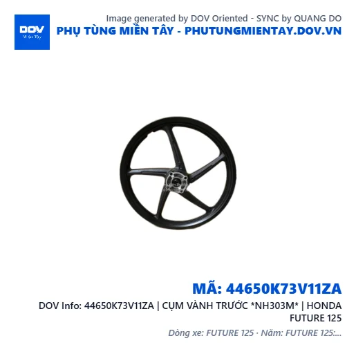 44650K73V11ZA | CỤM VÀNH TRƯỚC *NH303M* | HONDA FUTURE 125 — 44650K73V11ZA