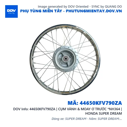 44650KFV790ZA | CỤM VÀNH & MOAY Ơ TRƯỚC *NH364 | HONDA SUPER DREAM — 44650KFV790ZA