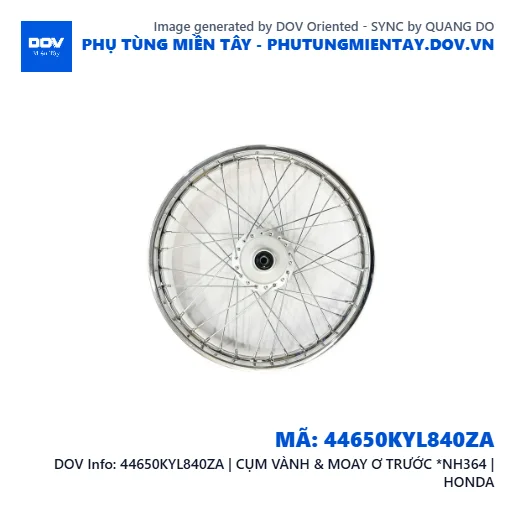 44650KYL840ZA | CỤM VÀNH & MOAY Ơ TRƯỚC *NH364 | HONDA  — 44650KYL840ZA