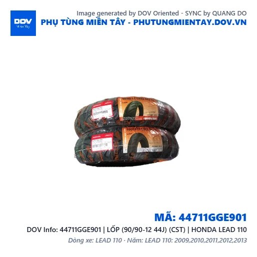 44711GGE901 | LỐP (90/90-12 44J) (CST) | HONDA LEAD 110 — 44711GGE901