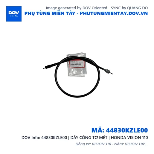 44830KZLE00 | DÂY CÔNG TƠ MÉT | HONDA VISION 110 — 44830KZLE00