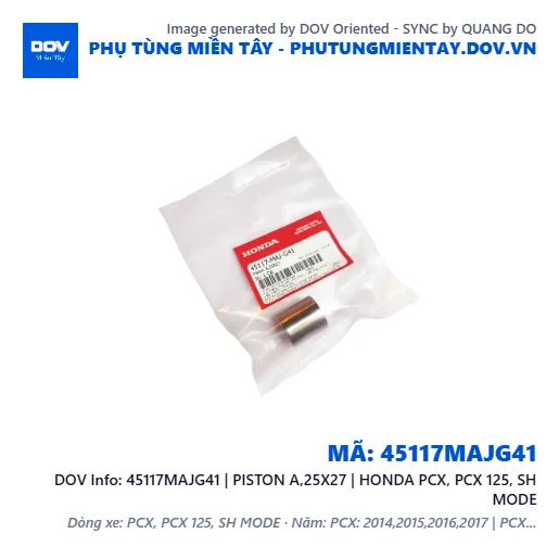 45117MAJG41 | PISTON A,25X27 | HONDA PCX, PCX 125, SH MODE — 45117MAJG41