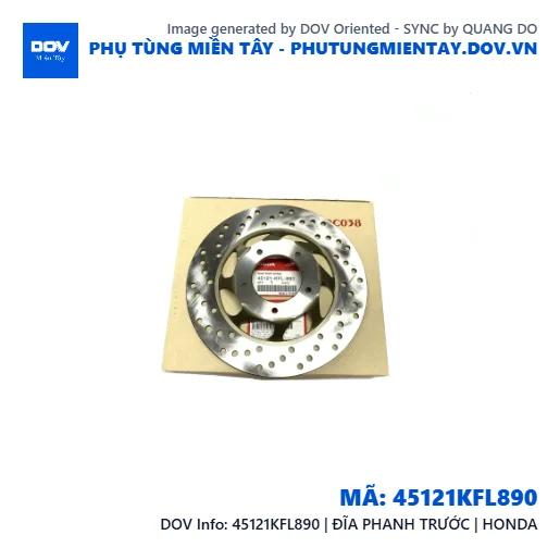 45121KFL890 | ĐĨA PHANH TRƯỚC | HONDA — 45121KFL890