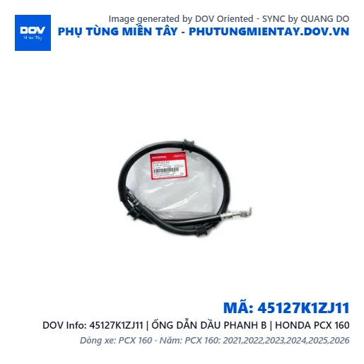 45127K1ZJ11 | ỐNG DẪN DẦU PHANH B | HONDA PCX 160 — 45127K1ZJ11