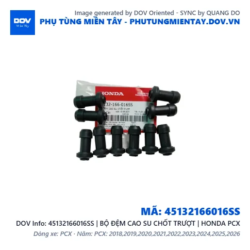 45132166016SS | BỘ ĐỆM CAO SU CHỐT TRƯỢT | HONDA PCX — 45132166016SS