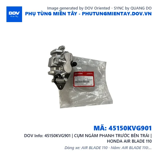 45150KVG901 | CỤM NGÀM PHANH TRƯỚC BÊN TRÁI | HONDA AIR BLADE 110 — 45150KVG901