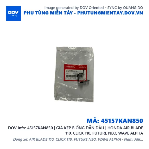 45157KAN850 | GIÁ KẸP B ỐNG DẪN DẦU | HONDA AIR BLADE 110, CLICK 110, FUTURE NEO, WAVE ALPHA — 45157KAN850
