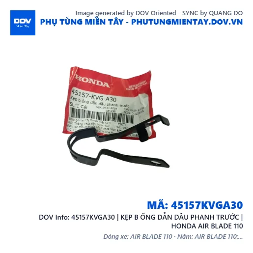 45157KVGA30 | KẸP B ỐNG DẪN DẦU PHANH TRƯỚC | HONDA AIR BLADE 110 — 45157KVGA30