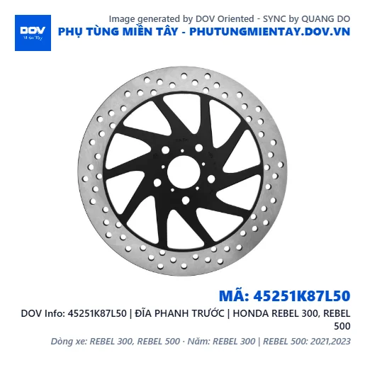 45251K87L50 | ĐĨA PHANH TRƯỚC | HONDA REBEL 300, REBEL 500 — 45251K87L50