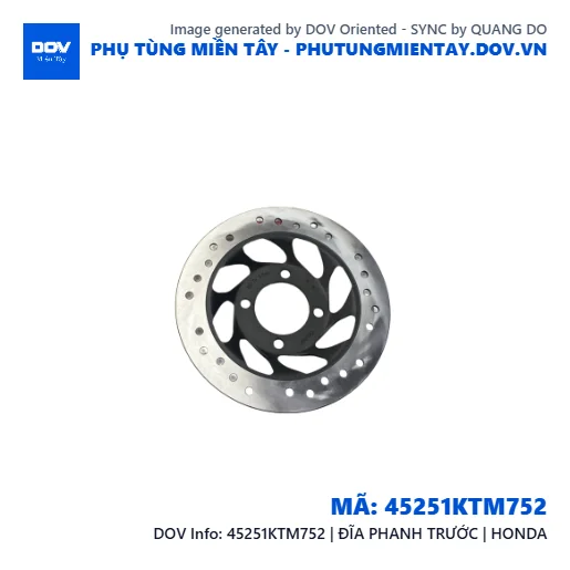 45251KTM752 | ĐĨA PHANH TRƯỚC | HONDA — 45251KTM752