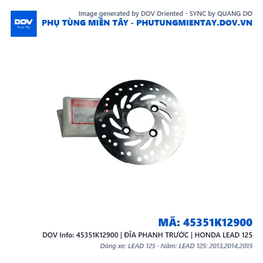 45351K12900 | ĐĨA PHANH TRƯỚC | HONDA LEAD 125 — 45351K12900