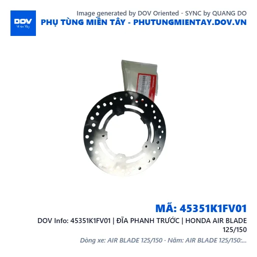 45351K1FV01 | ĐĨA PHANH TRƯỚC | HONDA AIR BLADE 125/150 — 45351K1FV01