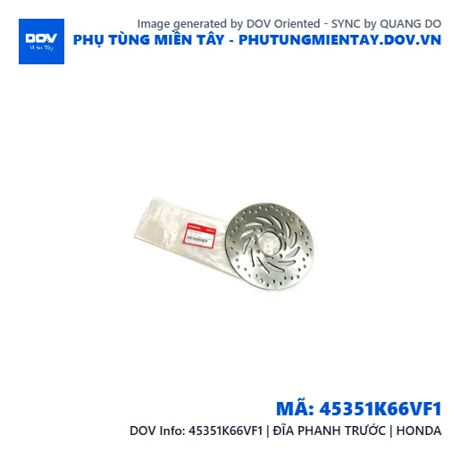 45351K66VF1 | ĐĨA PHANH TRƯỚC | HONDA — 45351K66VF1