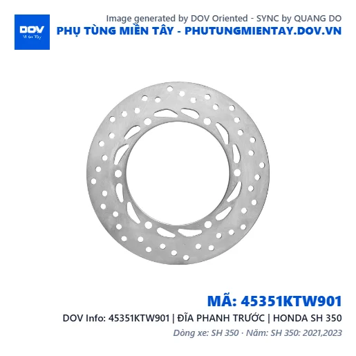 45351KTW901 | ĐĨA PHANH TRƯỚC | HONDA SH 350 — 45351KTW901