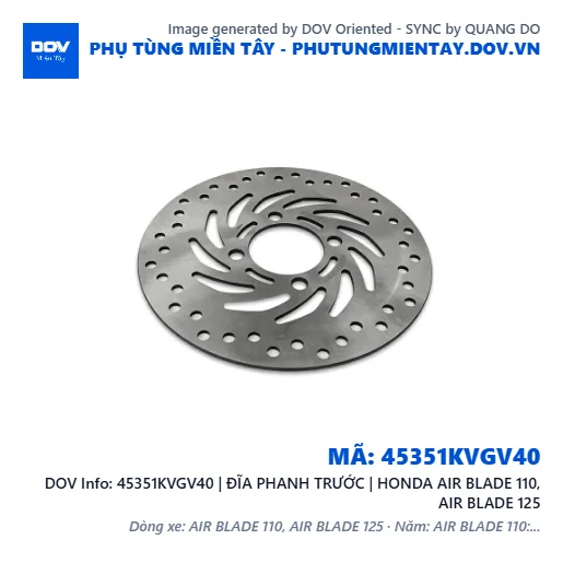 45351KVGV40 | ĐĨA PHANH TRƯỚC | HONDA AIR BLADE 110, AIR BLADE 125 — 45351KVGV40