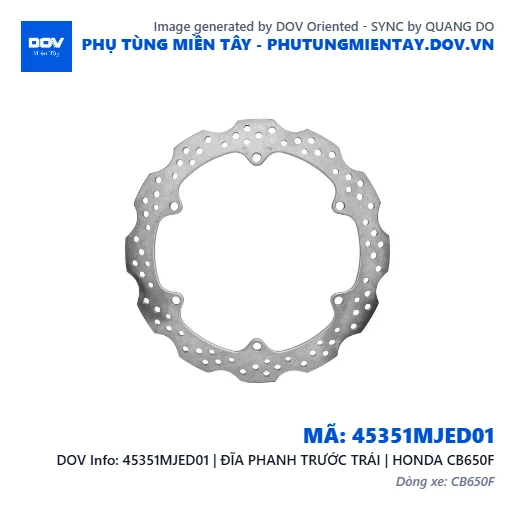 45351MJED01 | ĐĨA PHANH TRƯỚC TRÁI | HONDA CB650F — 45351MJED01