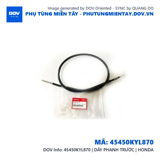45450KYL870 | DÂY PHANH TRƯỚC | HONDA — 45450KYL870