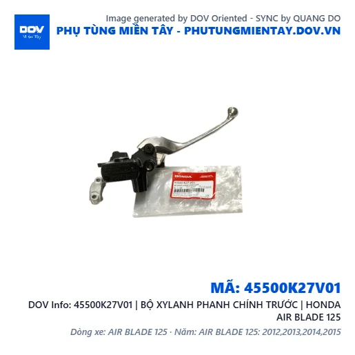 45500K27V01 | BỘ XYLANH PHANH CHÍNH TRƯỚC | HONDA AIR BLADE 125 — 45500K27V01