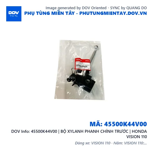 45500K44V00 | BỘ XYLANH PHANH CHÍNH TRƯỚC | HONDA VISION 110 — 45500K44V00