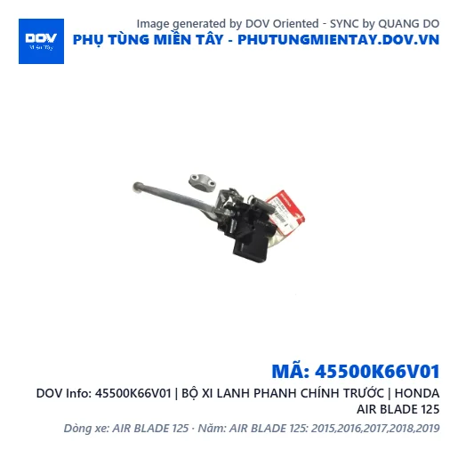 45500K66V01 | BỘ XI LANH PHANH CHÍNH TRƯỚC | HONDA AIR BLADE 125 — 45500K66V01
