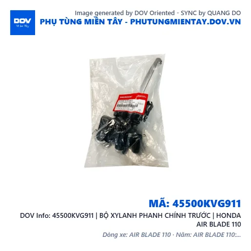 45500KVG911 | BỘ XYLANH PHANH CHÍNH TRƯỚC | HONDA AIR BLADE 110 — 45500KVG911