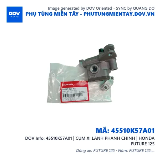 45510K57A01 | CỤM XI LANH PHANH CHÍNH | HONDA FUTURE 125 — 45510K57A01