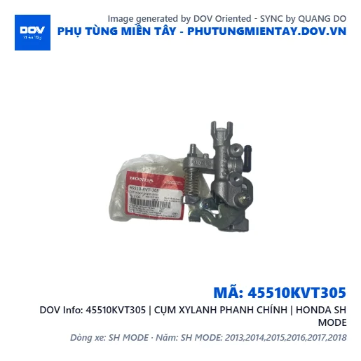 45510KVT305 | CỤM XYLANH PHANH CHÍNH | HONDA SH MODE — 45510KVT305