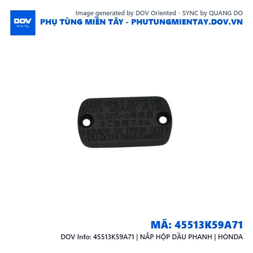 45513K59A71 | NẮP HỘP DẦU PHANH | HONDA — 45513K59A71