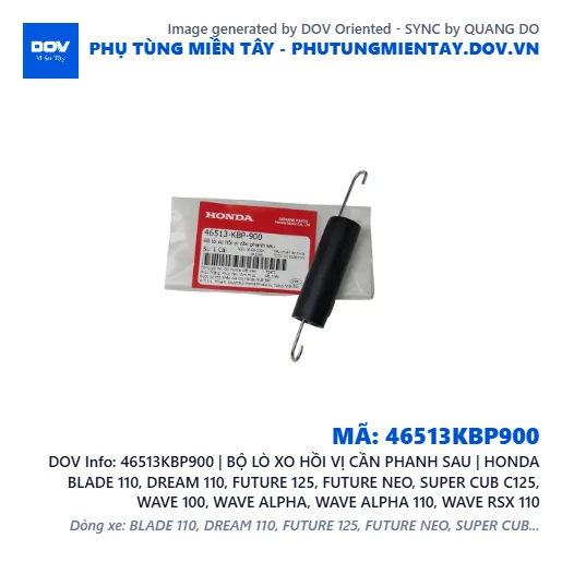 46513KBP900 | BỘ LÒ XO HỒI VỊ CẦN PHANH SAU | HONDA BLADE 110, DREAM 110, FUTURE 125, FUTURE NEO, SUPER CUB C125, WAVE 100, WAVE ALPHA, WAVE ALPHA 110, WAVE RSX 110 — 46513KBP900