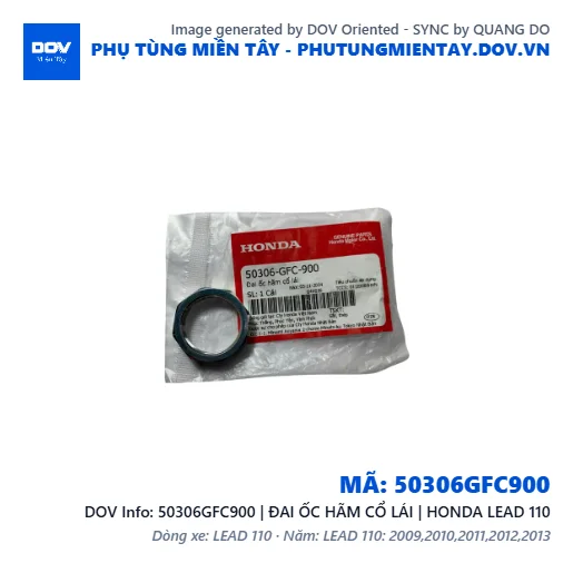 50306GFC900 | ĐAI ỐC HÃM CỔ LÁI | HONDA LEAD 110 — 50306GFC900