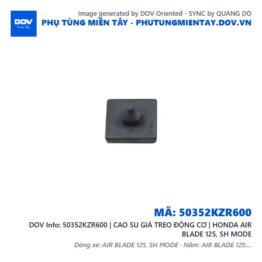 50352KZR600 | CAO SU GIÁ TREO ĐỘNG CƠ | HONDA AIR BLADE 125, SH MODE — 50352KZR600