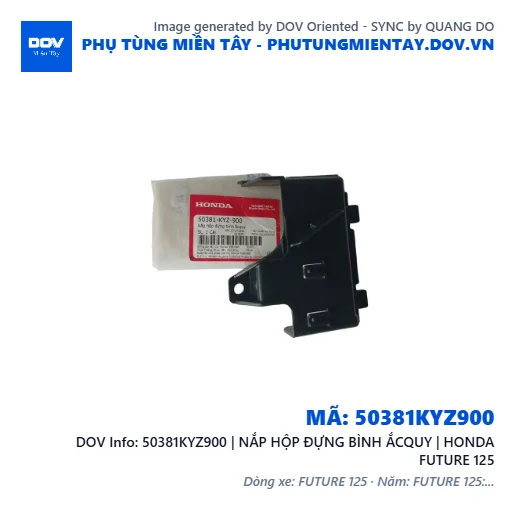 50381KYZ900 | NẮP HỘP ĐỰNG BÌNH ẮCQUY | HONDA FUTURE 125 — 50381KYZ900