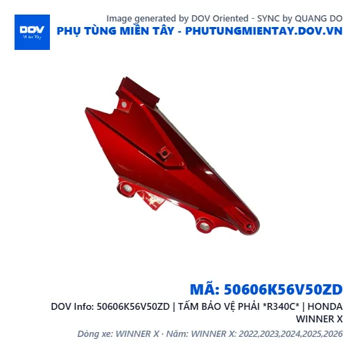 50606K56V50ZD | TẤM BẢO VỆ PHẢI *R340C* | HONDA WINNER X — 50606K56V50ZD