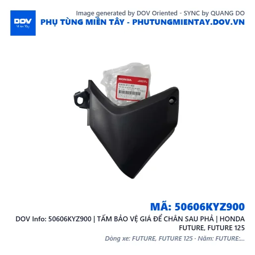 50606KYZ900 | TẤM BẢO VỆ GIÁ ĐỂ CHÂN SAU PHẢ | HONDA FUTURE, FUTURE 125 — 50606KYZ900