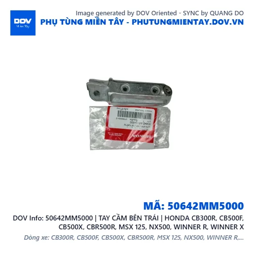 50642MM5000 | TAY CẦM BÊN TRÁI | HONDA CB300R, CB500F, CB500X, CBR500R, MSX 125, NX500, WINNER R, WINNER X — 50642MM5000
