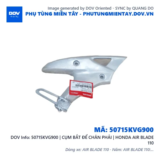 50715KVG900 | CỤM BẮT ĐỂ CHÂN PHẢI | HONDA AIR BLADE 110 — 50715KVG900