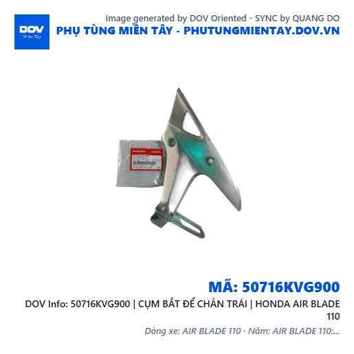 50716KVG900 | CỤM BẮT ĐỂ CHÂN TRÁI | HONDA AIR BLADE 110 — 50716KVG900