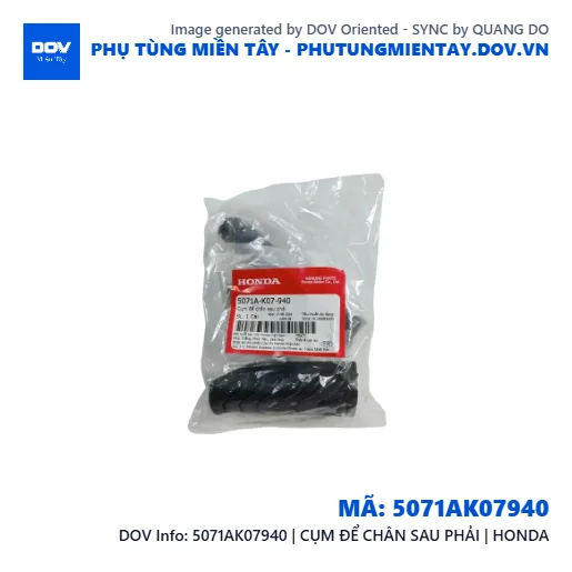 5071AK07940 | CỤM ĐỂ CHÂN SAU PHẢI | HONDA — 5071AK07940