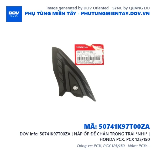 50741K97T00ZA | NẮP ỐP ĐỂ CHÂN TRONG TRÁI *NH1* | HONDA PCX, PCX 125/150 — 50741K97T00ZA