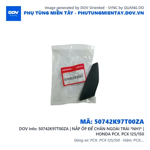 50742K97T00ZA | NẮP ỐP ĐỂ CHÂN NGOÀI TRÁI *NH1* | HONDA PCX, PCX 125/150 — 50742K97T00ZA