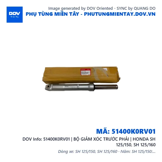 51400K0RV01 | BỘ GIẢM XÓC TRƯỚC PHẢI | HONDA SH 125/150, SH 125/160 — 51400K0RV01