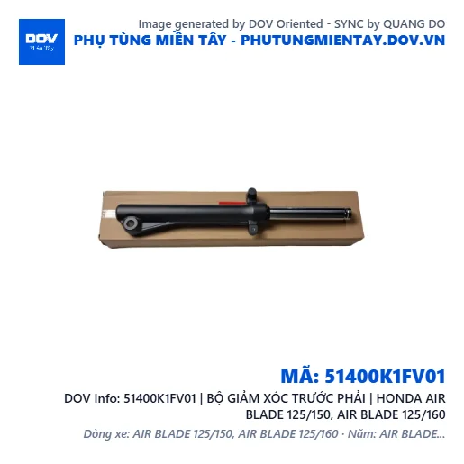 51400K1FV01 | BỘ GIẢM XÓC TRƯỚC PHẢI | HONDA AIR BLADE 125/150, AIR BLADE 125/160 — 51400K1FV01