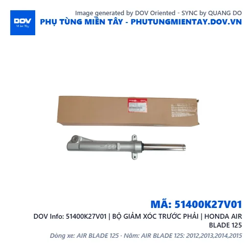 51400K27V01 | BỘ GIẢM XÓC TRƯỚC PHẢI | HONDA AIR BLADE 125 — 51400K27V01
