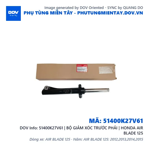 51400K27V61 | BỘ GIẢM XÓC TRƯỚC PHẢI | HONDA AIR BLADE 125 — 51400K27V61